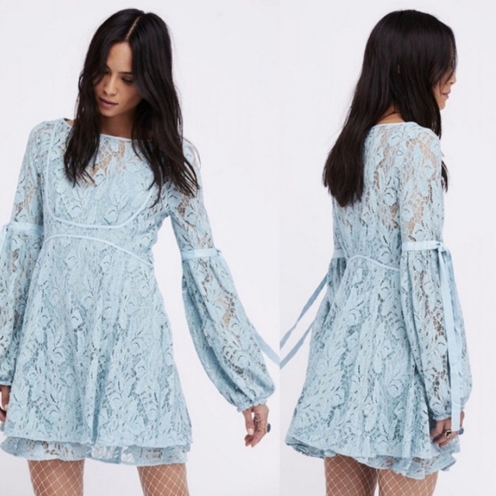 NWT Free People Ruby Mini Lace Dress - Picture 3 of 8